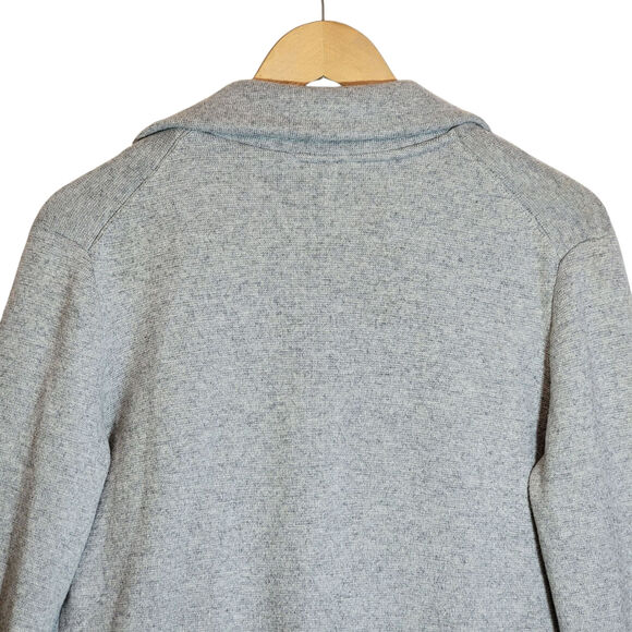 Magaschoni Gray Cotton Wool Cardigan Sweater Pockets Office Fall Layering Size S - Picture 7 of 10
